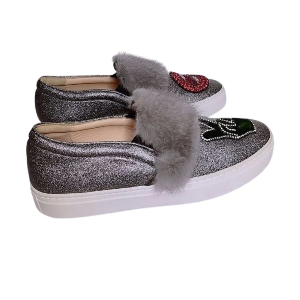 GEDEBE Peace and Slurp Rhinestone Slip-on sneakers Shoes
